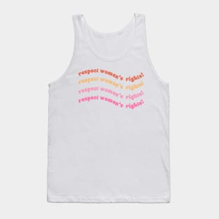 Colorful Ombre Respect Women's Rights Tank Top